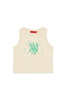 T-shirt smanicata con logo