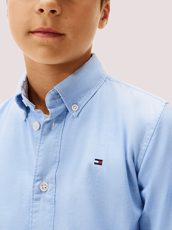 Camicia Essential in cotone Oxford<BR/> KB0KB10192 /C14 TOMMY HILFIGER 