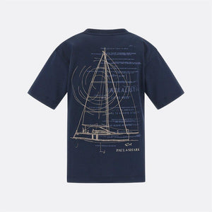T-shirt con stampa dietro WOM00G LAA54 /42370 PAUL & SHARK 