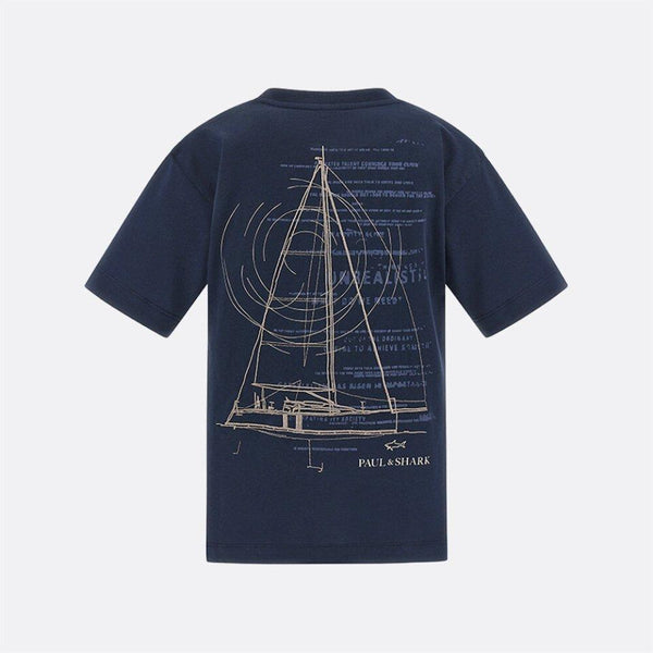T-shirt con stampa dietro WOM00G LAA54 /42370 PAUL & SHARK 