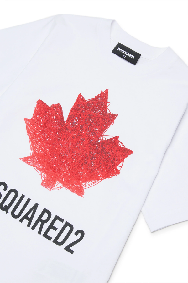 T-shirt con logo DQ3176 D00XM /DQ100 DSQUARED2 JUNIOR 