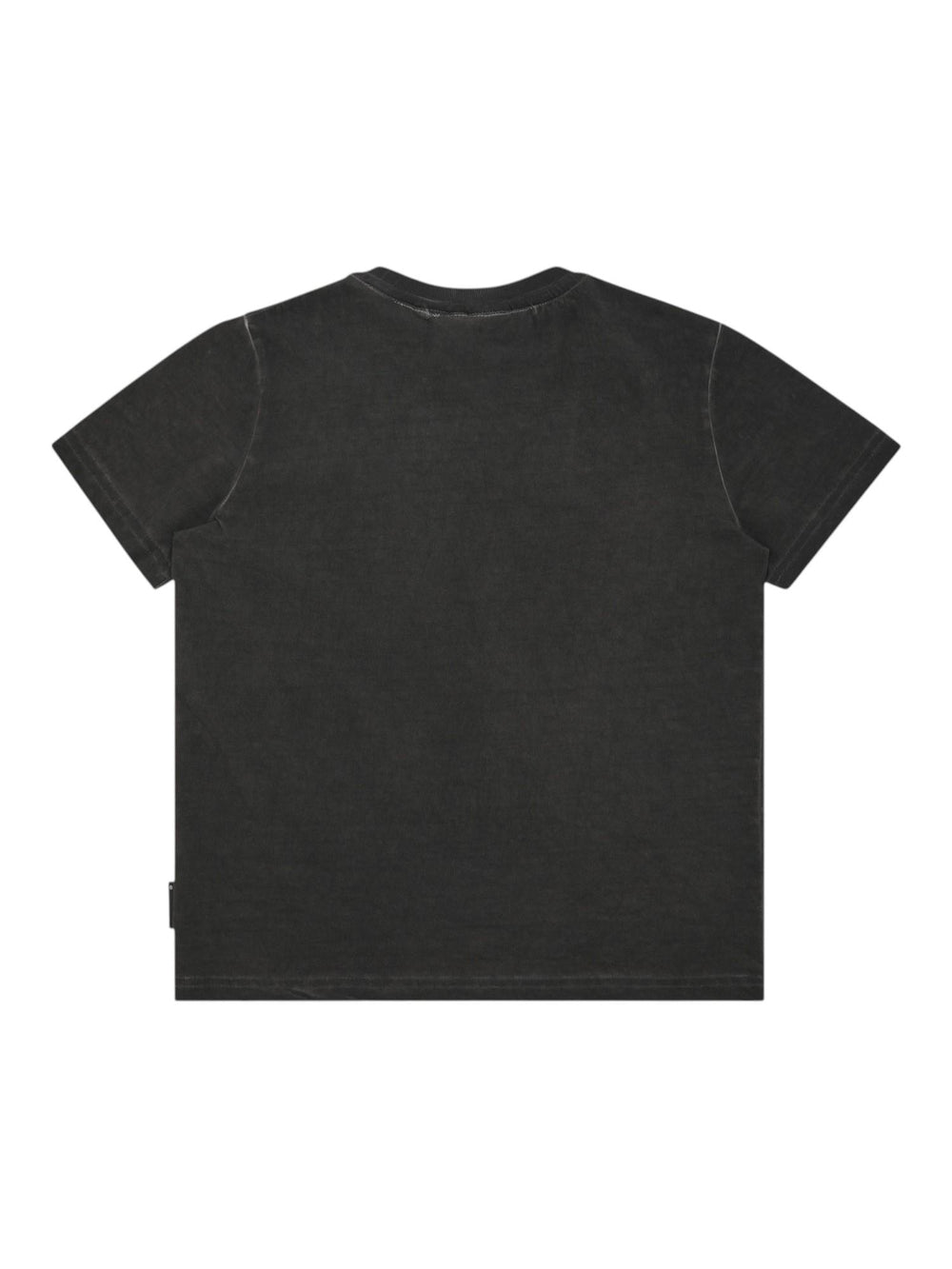 T-shirt bambino nera con logo frontale e dettagli a contrasto