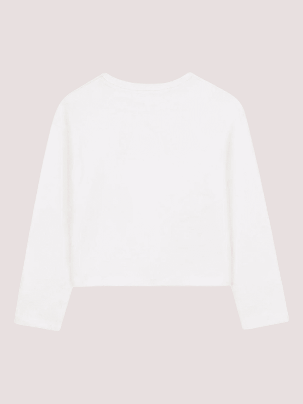 T-shirt per bambina Michael Kors Kids bianca con dettaglio logo R30495 /117 MICHAEL KORS 