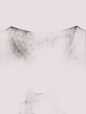 T-shirt nero con stampa grafica con strass Z30945 /09B KARL LAGERFELD 