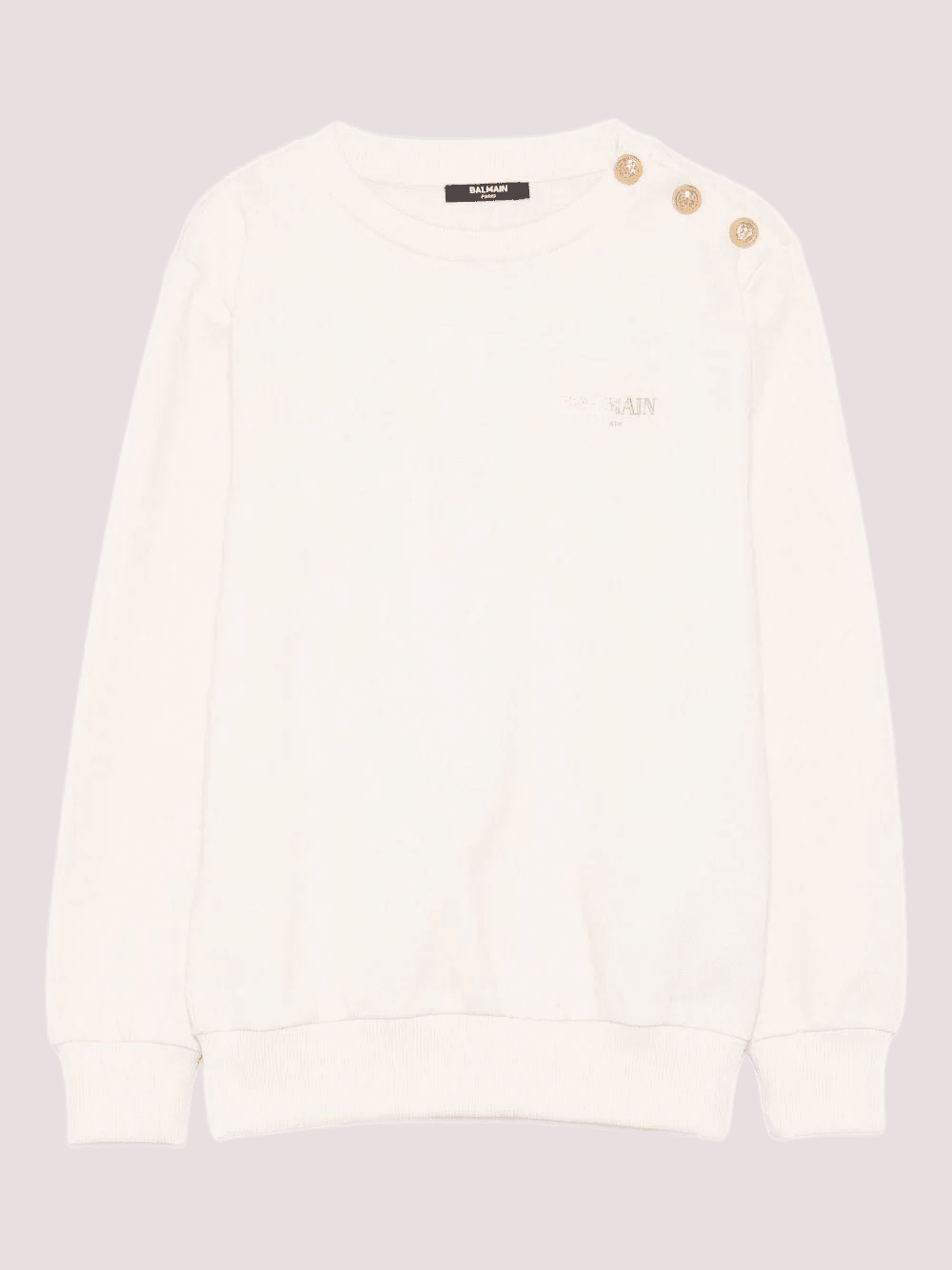 Felpa beige con bottoni dorati BX4R10 Z3183 /109OR BALMAIN 