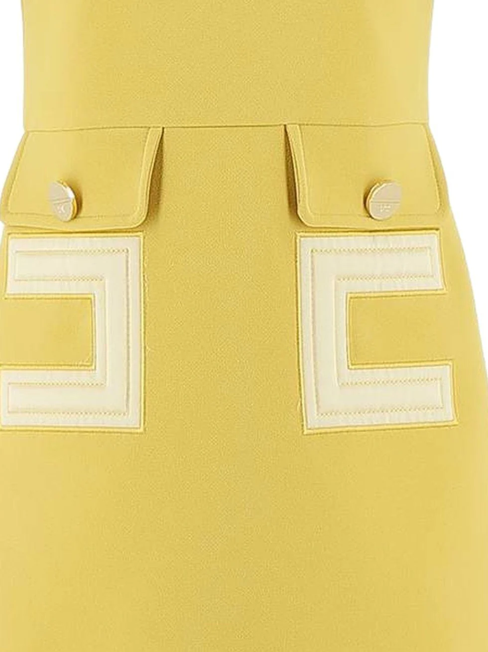 Abito in crepe con tasche e ricamo doppia c EFAB646 GA022 /2033 ELISABETTA FRANCHI La Mia Bambina 