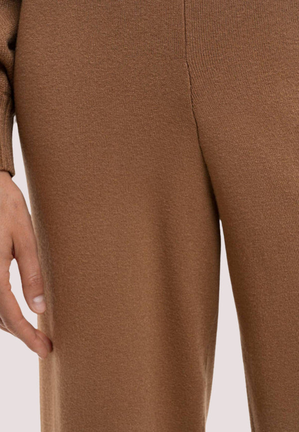 Pantaloni palazzo in maglia cammello 252LI3NAA /12725 TWINSET 