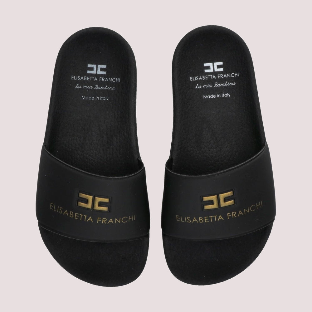 Ciabatte pool side con fascia logo butter F4A0 E0607 1745 /0999 ELISABETTA FRANCHI La Mia Bambina 