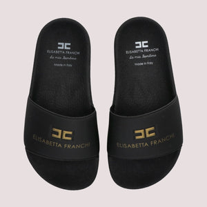 Ciabatte pool side con fascia logo butter F4A0 E0607 1745 /0999 ELISABETTA FRANCHI La Mia Bambina 