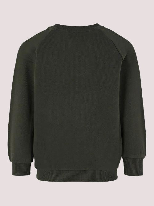 Felpa verdone  per bambini con logo BX4P80 Z3183 /762NE BALMAIN 