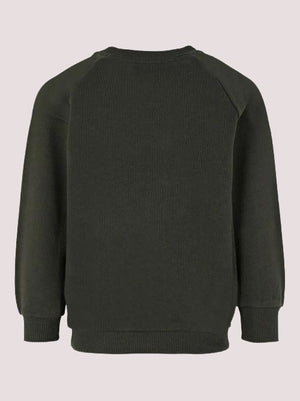 Felpa verdone  per bambini con logo BX4P80 Z3183 /762NE BALMAIN 