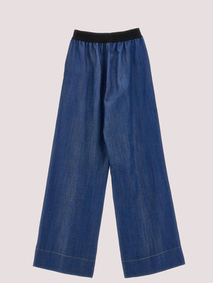 Pantaloni fluidi denim<BR/> 17F402 6208 /032F MONNALISA 