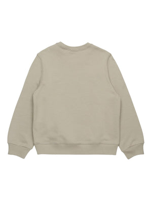 Felpa bambino grigio-beige con logo