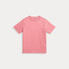 T-shirt in jersey di cotone con scollo a girocollo