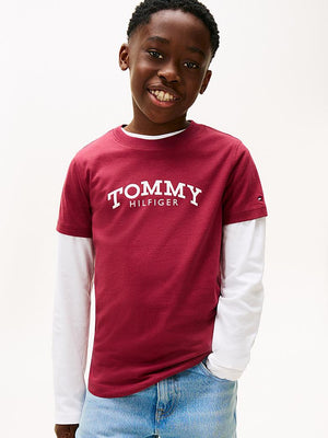 T-shirt con stampa logo Tommy Hilfiger KB0KB10051J /VK0 TOMMY HILFIGER 