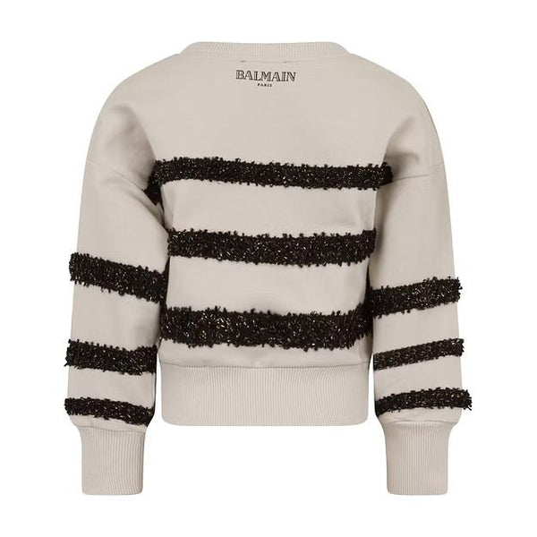 Felpa a righe BX4A20 Z3183 /107OR BALMAIN 