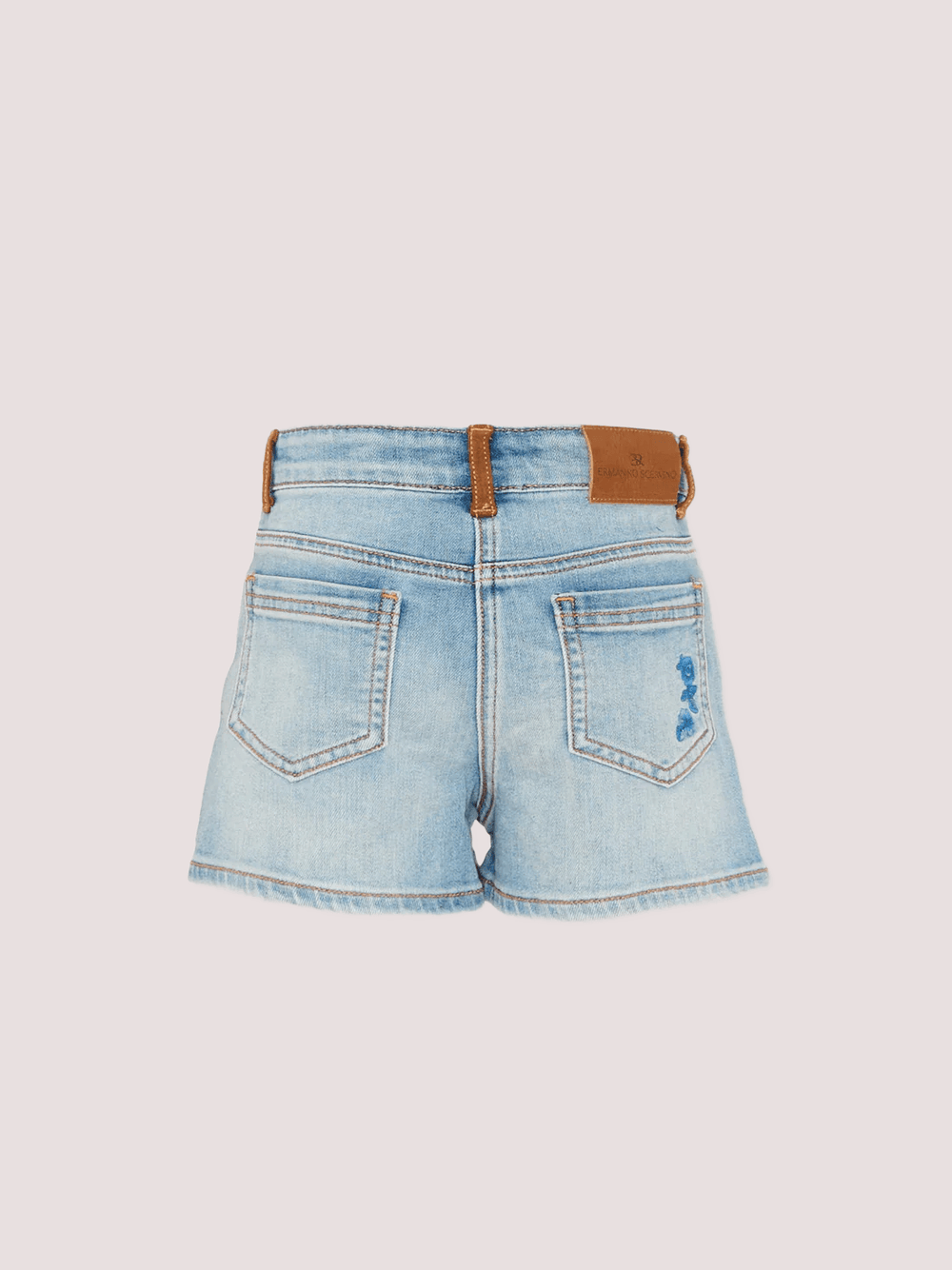 Shorts in denim con ricami floreali Z9G401 7015 /062S ERMANNO SCERVINO KIDS 