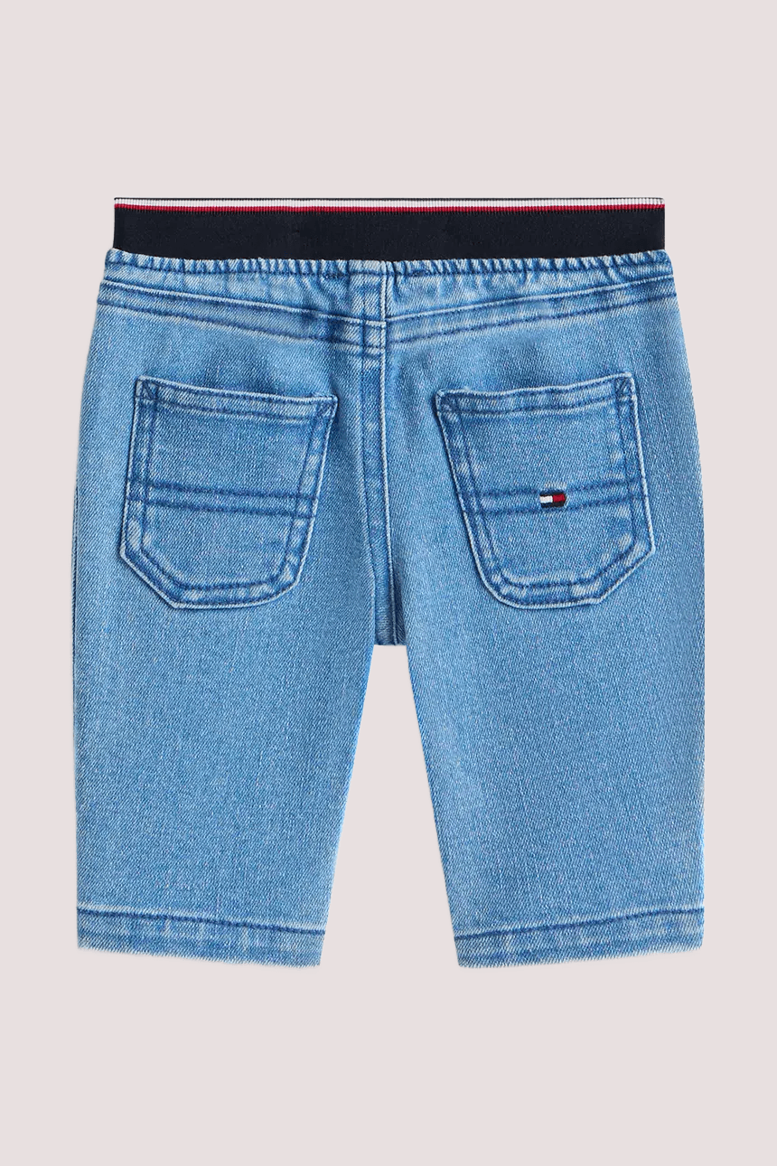 Bermuda in denim con vita elasticizzata Tommy Hilfiger KN0KN01951 /1A4 TOMMY HILFIGER 