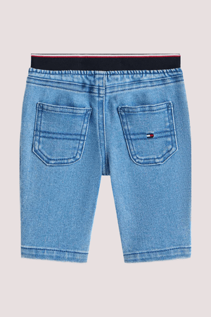 Bermuda in denim con vita elasticizzata Tommy Hilfiger KN0KN01951 /1A4 TOMMY HILFIGER 