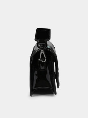 Borsa bambina nera in vernice
