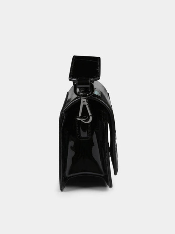 Borsa bambina nera in vernice