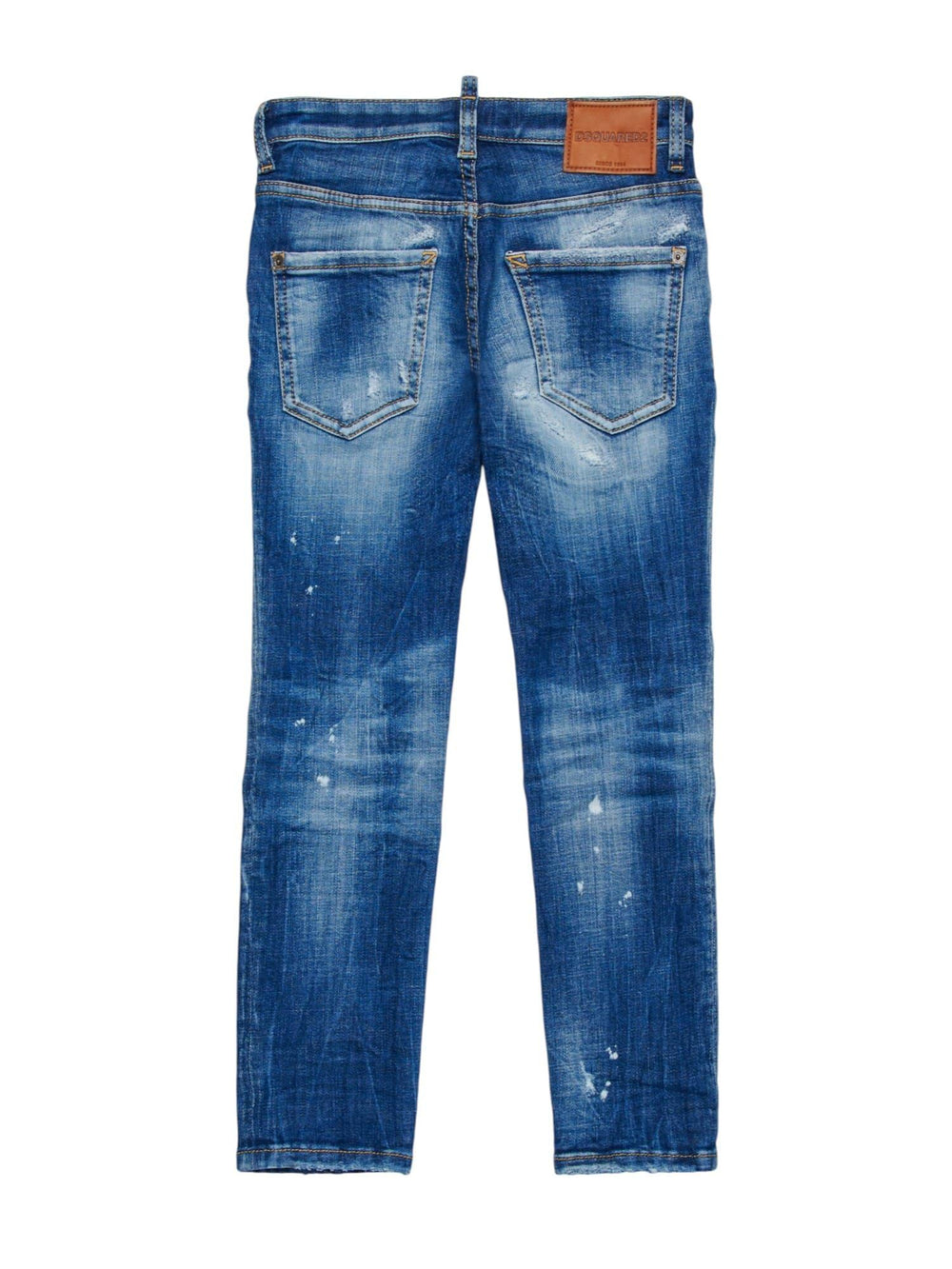 Jeans bambino denim blu con effetto used