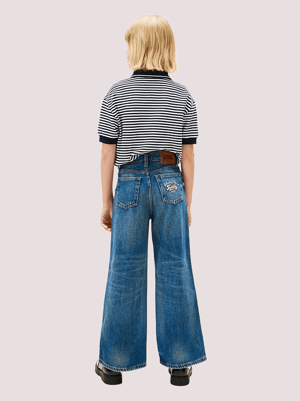 Jeans vintage wash sbiaditi con logo ricamato KG0KG08745 /1BZ TOMMY HILFIGER 