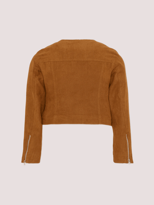 Giacca in suede con ricami floreali Z9G100 7731 /0005 ERMANNO SCERVINO KIDS 