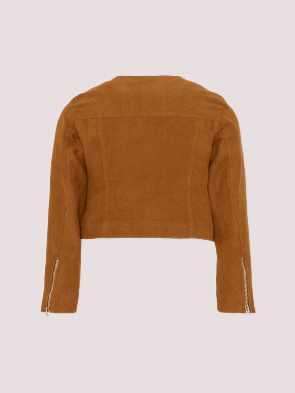 Giacca in suede con ricami floreali Z9G100 7731 /0005 ERMANNO SCERVINO KIDS 