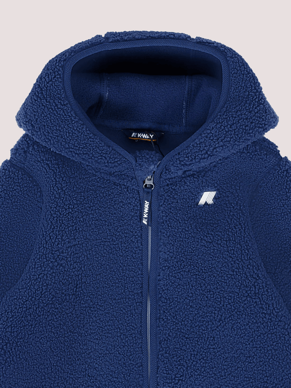 Ecopelliccia Janne blu per neonato con logo K41478W /B3L KWAY 