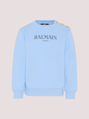 Felpa Balmain con bottoni oro sulla spalla BY4P20 Z3183 /652NE BALMAIN 
