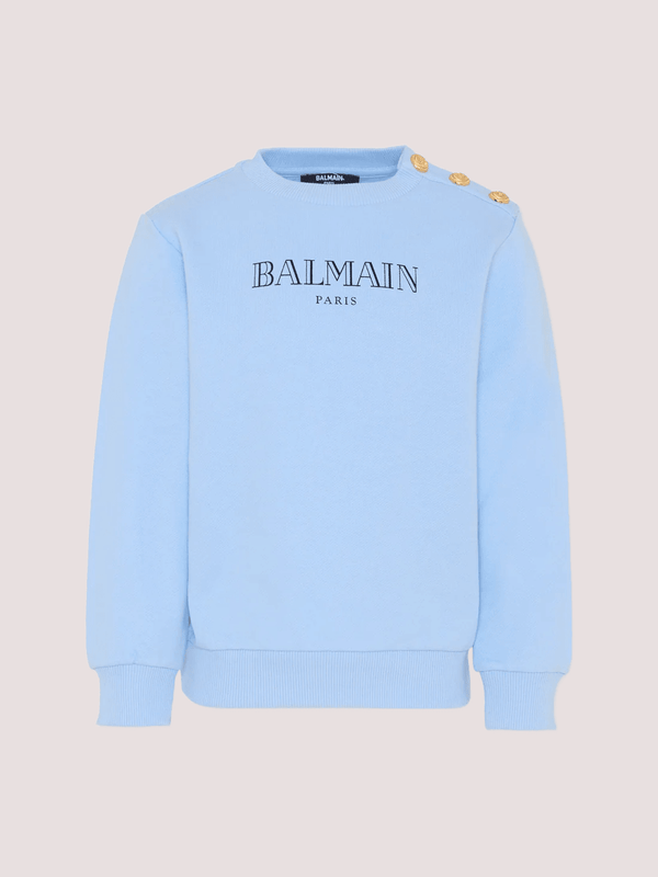 Felpa Balmain con bottoni oro sulla spalla BY4P20 Z3183 /652NE BALMAIN 
