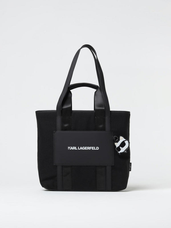 Borsa utility nera con charm Choupette