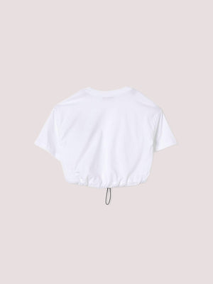 T-shirt cropped con stampa S6MSJGTH106 /001 MSGM KIDS 