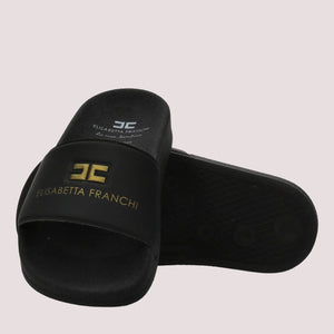 Ciabatte pool side con fascia logo butter F4A0 E0607 1745 /0999 ELISABETTA FRANCHI La Mia Bambina 