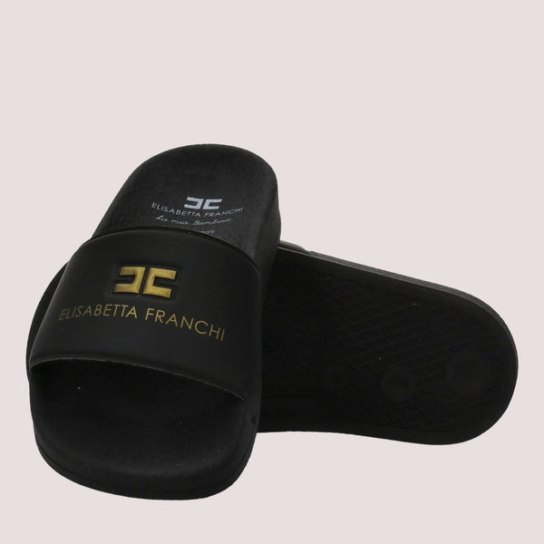 Ciabatte pool side con fascia logo butter F4A0 E0607 1745 /0999 ELISABETTA FRANCHI La Mia Bambina 