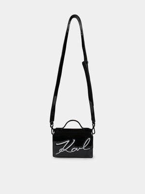 Borsa bambina nera in vernice