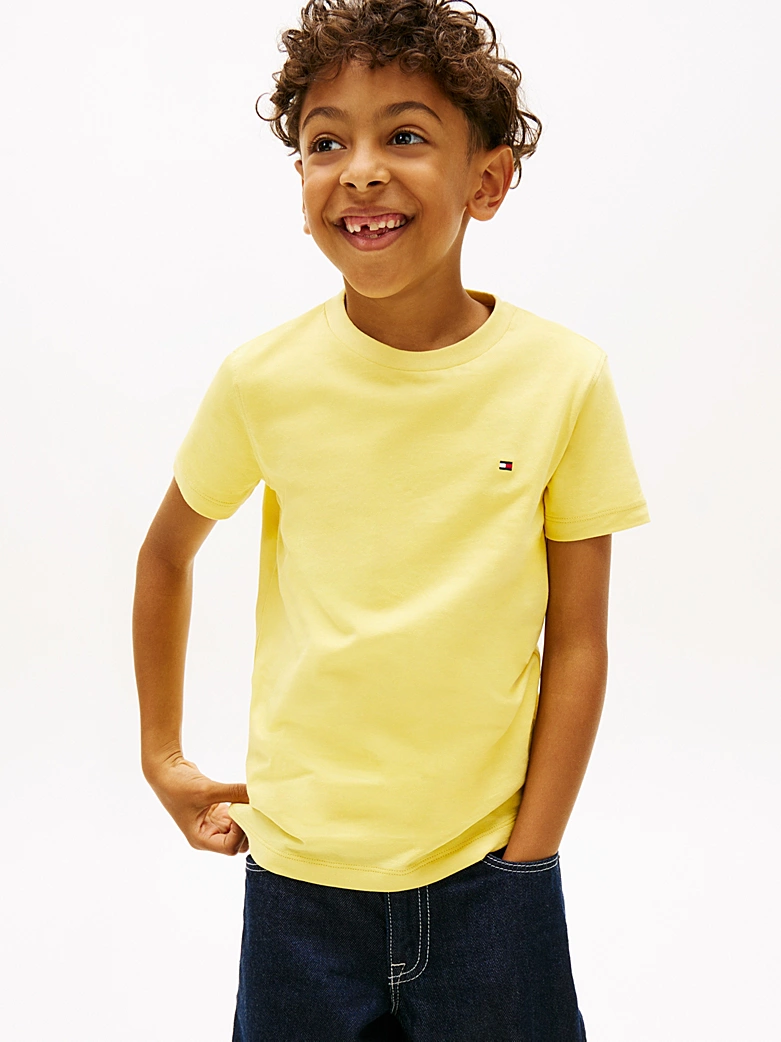 T-shirt con logo ricamato Tommy Hilfiger KB0KB06879J /ZGP TOMMY HILFIGER 