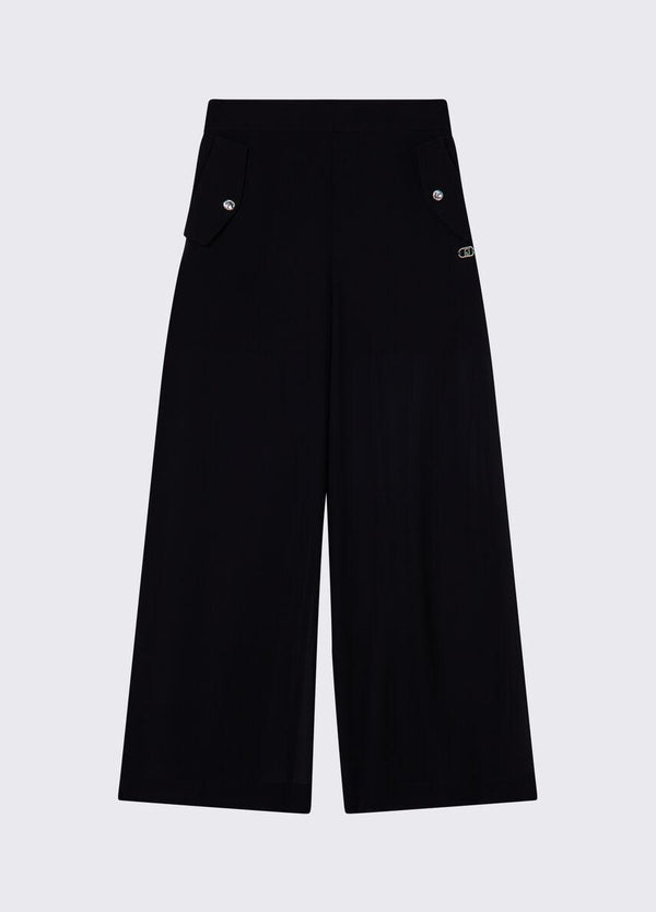 Pantaloni flare con bottoni logati GA6081 T5142 /22222 LIU JO 