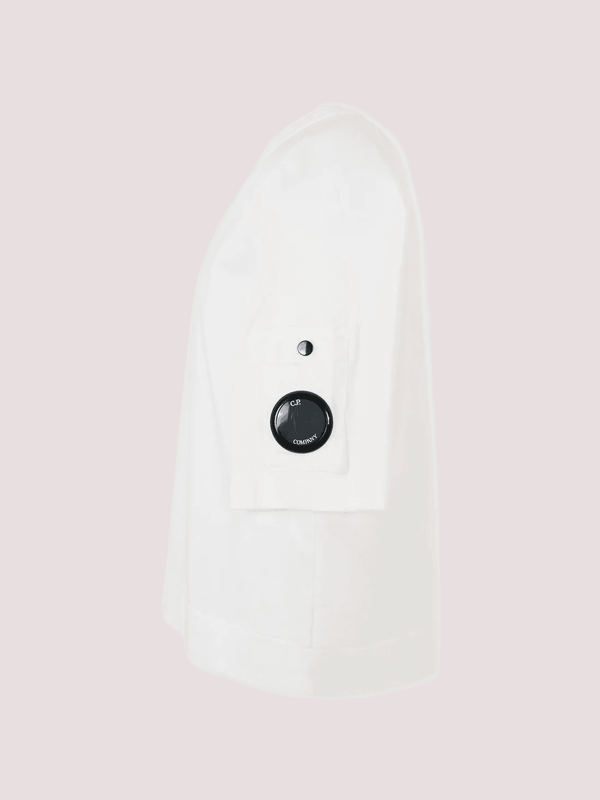 T-shirt bianca per bambino con lente CUM00R LAA17 /10135 C.P.COMPANY 