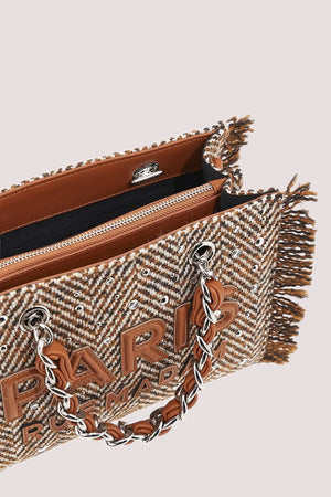 Harris mini tote 1517 /UNICA/TWEED COGNAC RUE MADAM PARIS 