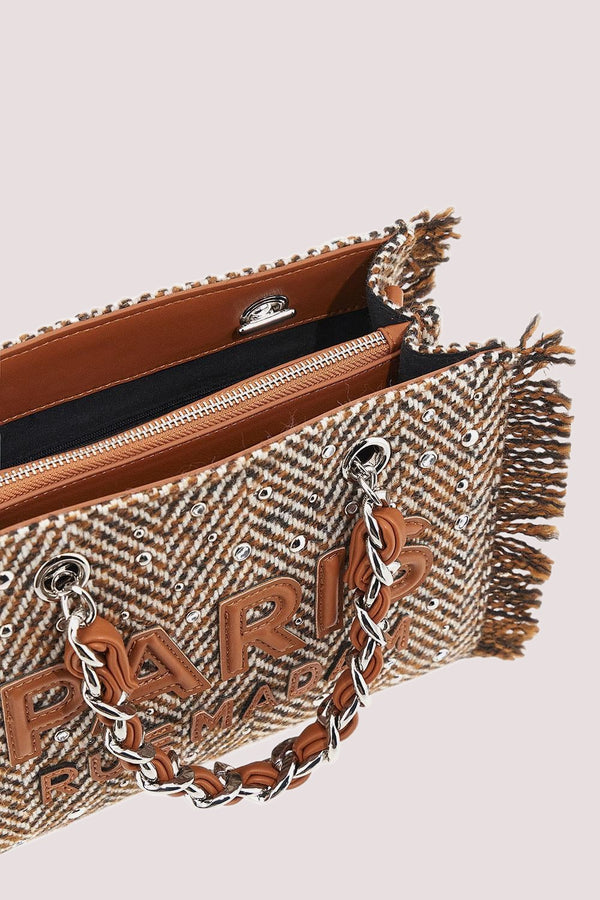 Harris mini tote 1517 /UNICA/TWEED COGNAC RUE MADAM PARIS 