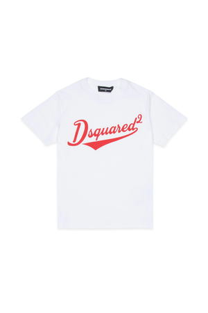 T-shirt girocollo con logo stampato DQ3171 D0ACD /DQ100 DSQUARED2 JUNIOR 
