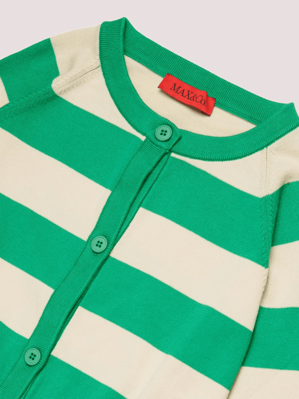 Cardigan a righe con logo MX0296 MX00Z /MX506 MAX&CO KID 