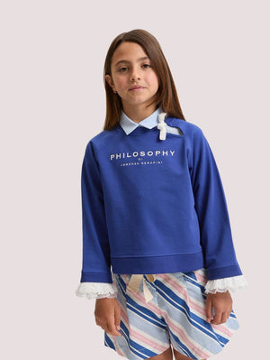 Felpa con fiocco I9G612 7031 /5601 PHILOSOPHY KIDS 