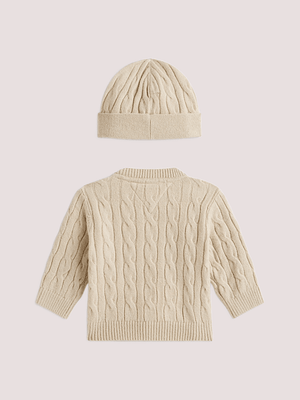 Completo maglia e cappellino in maglia Tommy Hilfiger KN0KN02158 /ABY TOMMY HILFIGER 