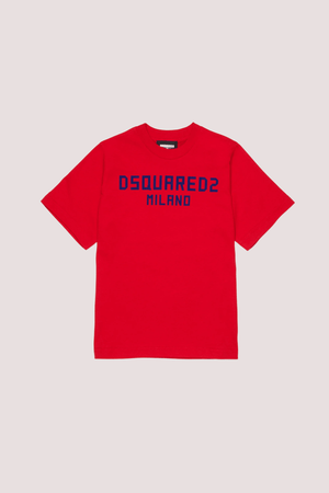 T-shirt con logo stampato sul petto DQ3164 D0015 /DQ401 DSQUARED2 JUNIOR 