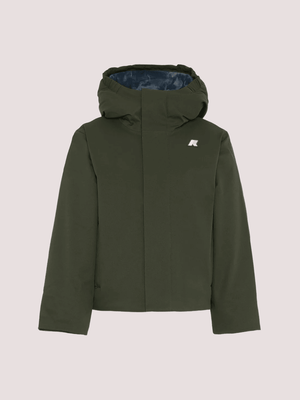 Giubbotto Jacko Twill Marmotta verde per bambino con logo K1128FW /AL7 KWAY 