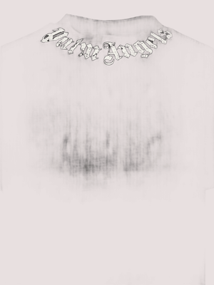 T-shirt nera  con logo PBAA003S26JER004 /110 PALM ANGELS 