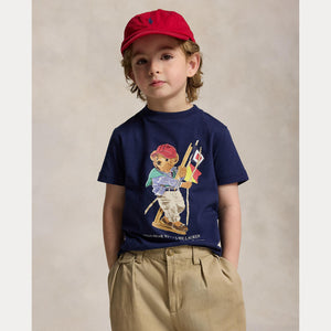 T-shirt in jersey di cotone con l'orso polo 322A12428 /001 POLO RALPH LAUREN 